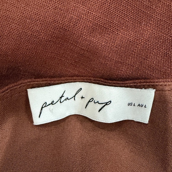 Petal & Pup Chocolate Brown Kassie Off Shoulder Dress Multiple Sizes NWOT - Picture 5 of 8